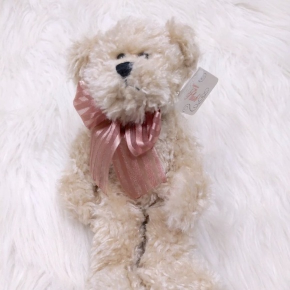 Progressive Plush tan vintage soft small teddy bear
 9 1/4 inches tall - Picture 1 of 4